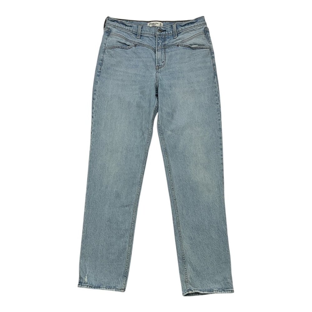 Abercrombie & Fitch The 90s Straight Mid Rise Jean 30 10L Light Wash